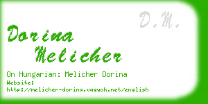 dorina melicher business card